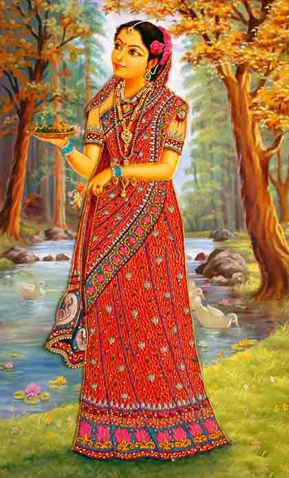 Lalita Sakhi is one of the Asta Sakhi who is a friend of Srimati Radharani. In the alter at ISKCON Chowpatty, Mumbai her deity is on the right of Sri Gopinathji