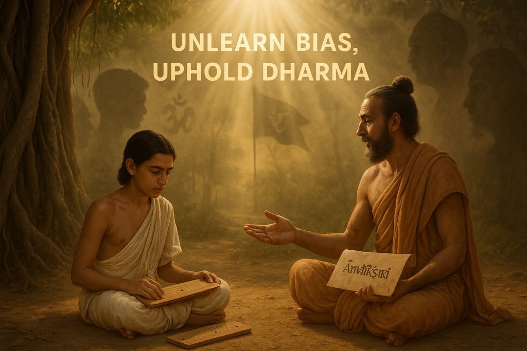 Unlearning bias is the first step toward true dharma.When truth is filtered through identity, it becomes division — not wisdom.Only with detached inquiry can we rise above ego and see clearly.
