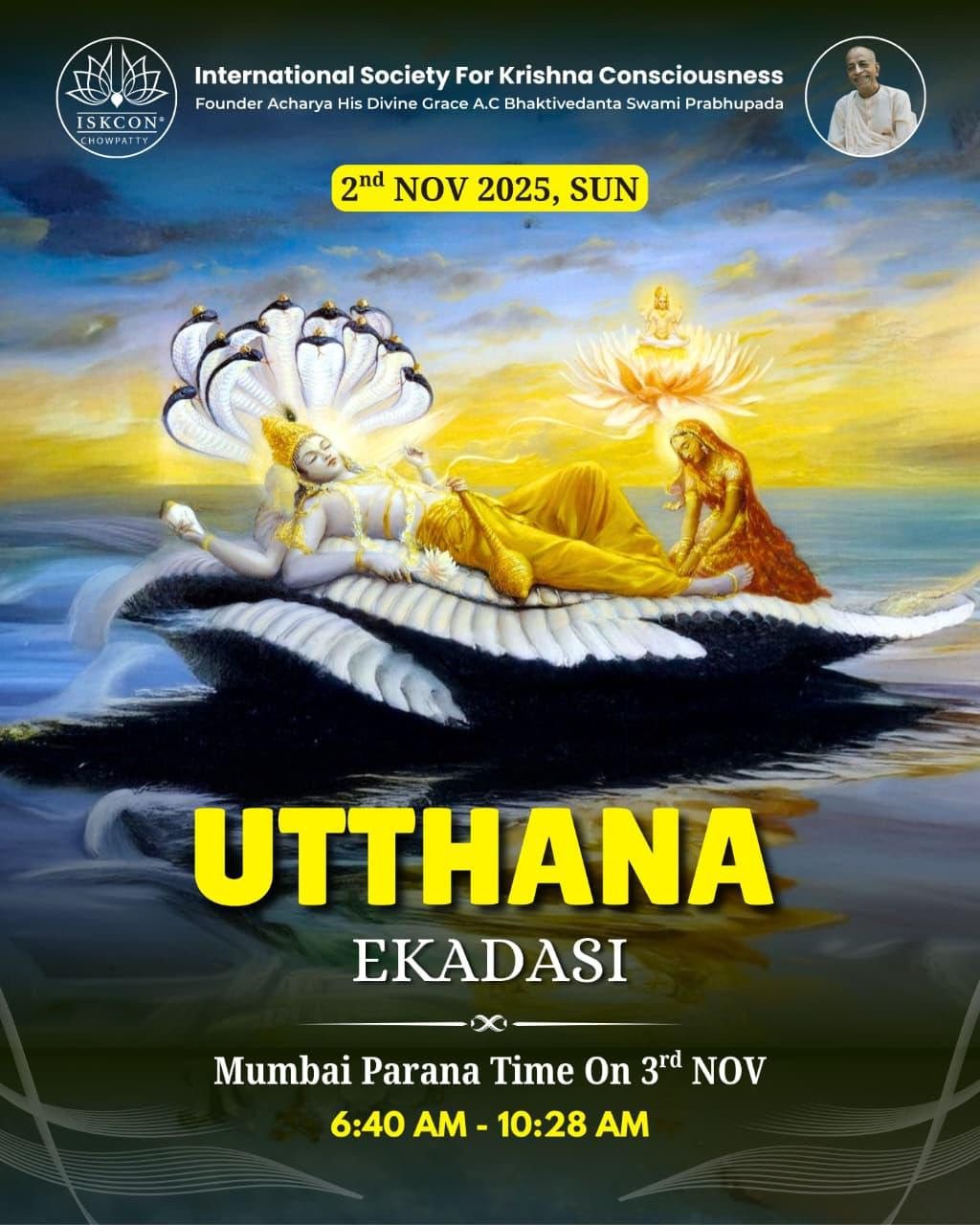 Utthana or Haribodhini Ekadasi